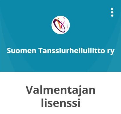 Tanssiurheiluliitto ry Valmentajalisenssi