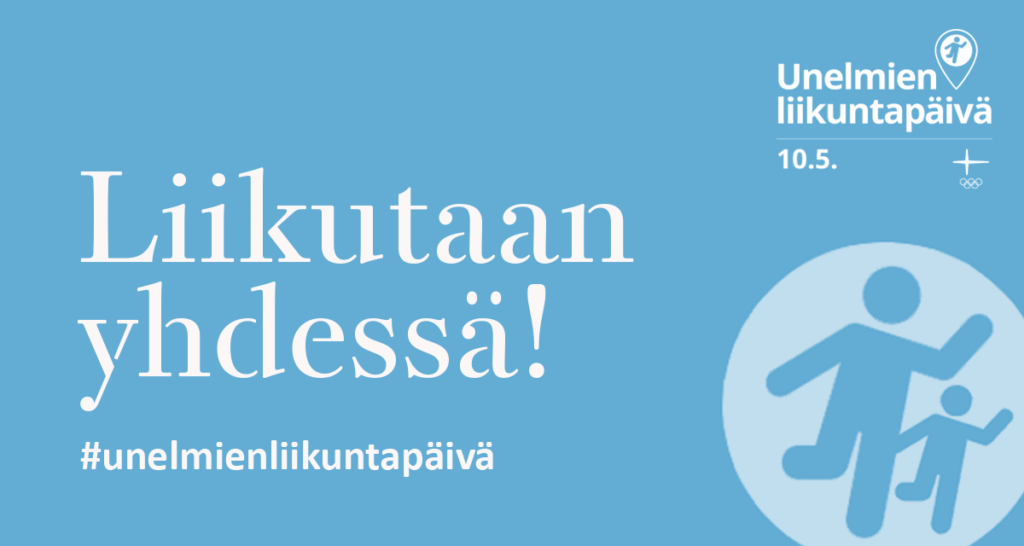 Mainos Unelmien liikuntapäivä 0.5. Liikutaan yhdessä!