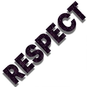 Respect -teksti kulmittain