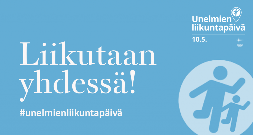 Mainos Unelmien liikuntapäivä 0.5. Liikutaan yhdessä!