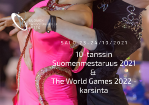 10-tanssin SM ja The World Games -karsinta juliste, latinalaistanssijat