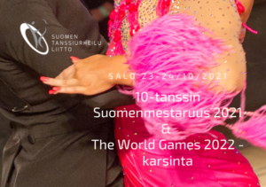 10-tanssin SM ja The World Games 2022 -karsinta juliste vakiotanssijat